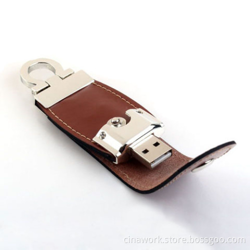 Leather Fun Stick With Keyring 1GB 2GB 4GB 8GB 16GB 32GB Storage